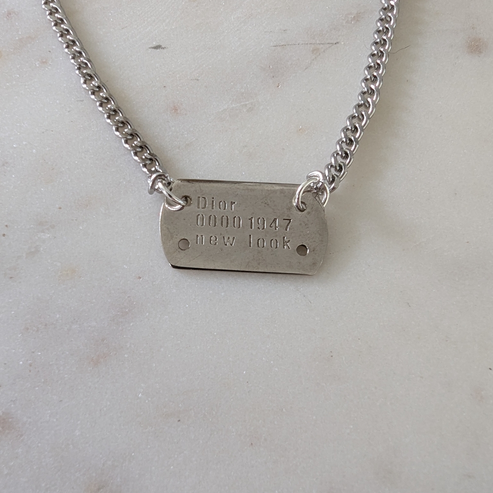 Dior Men's Silver Chain Necklace